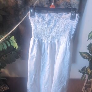 White Strapless Jumpsuit